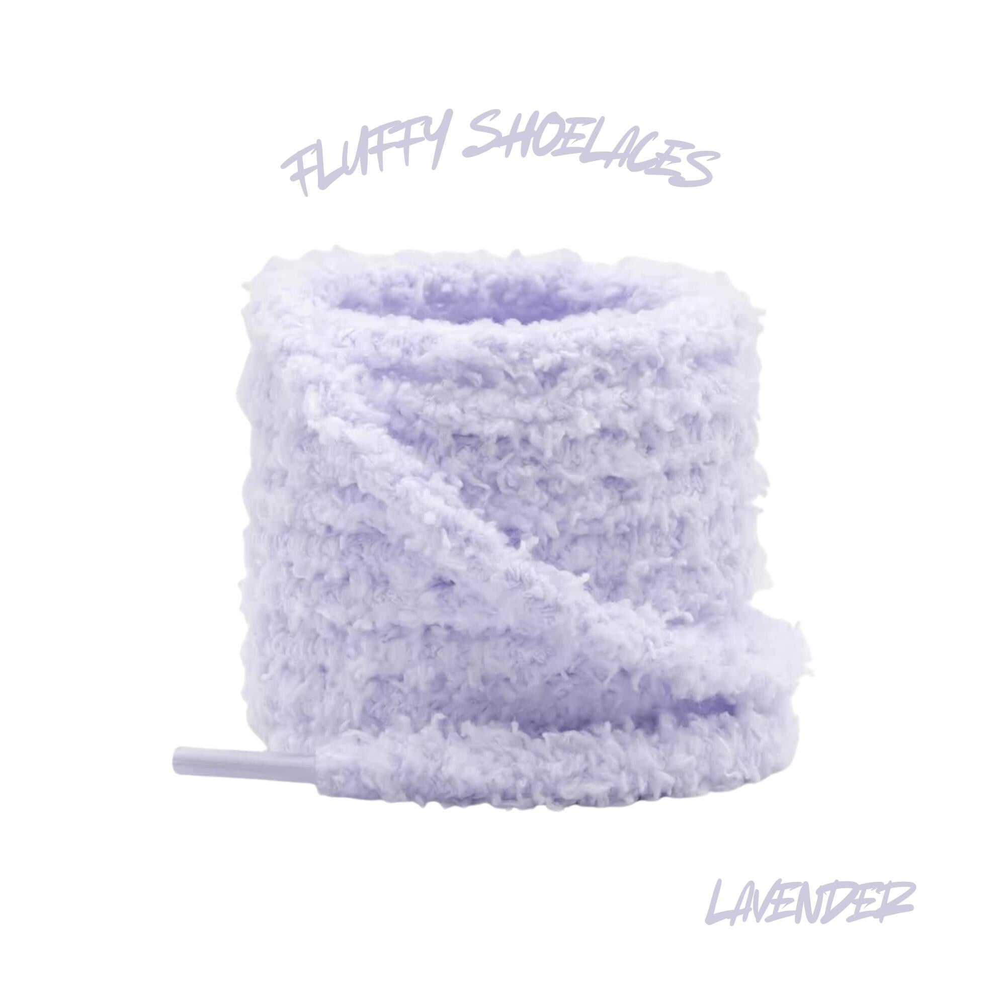 Lavender Fluffy Flat 18mm Chunky Cute 55 Inch Shoelaces Ships from USA