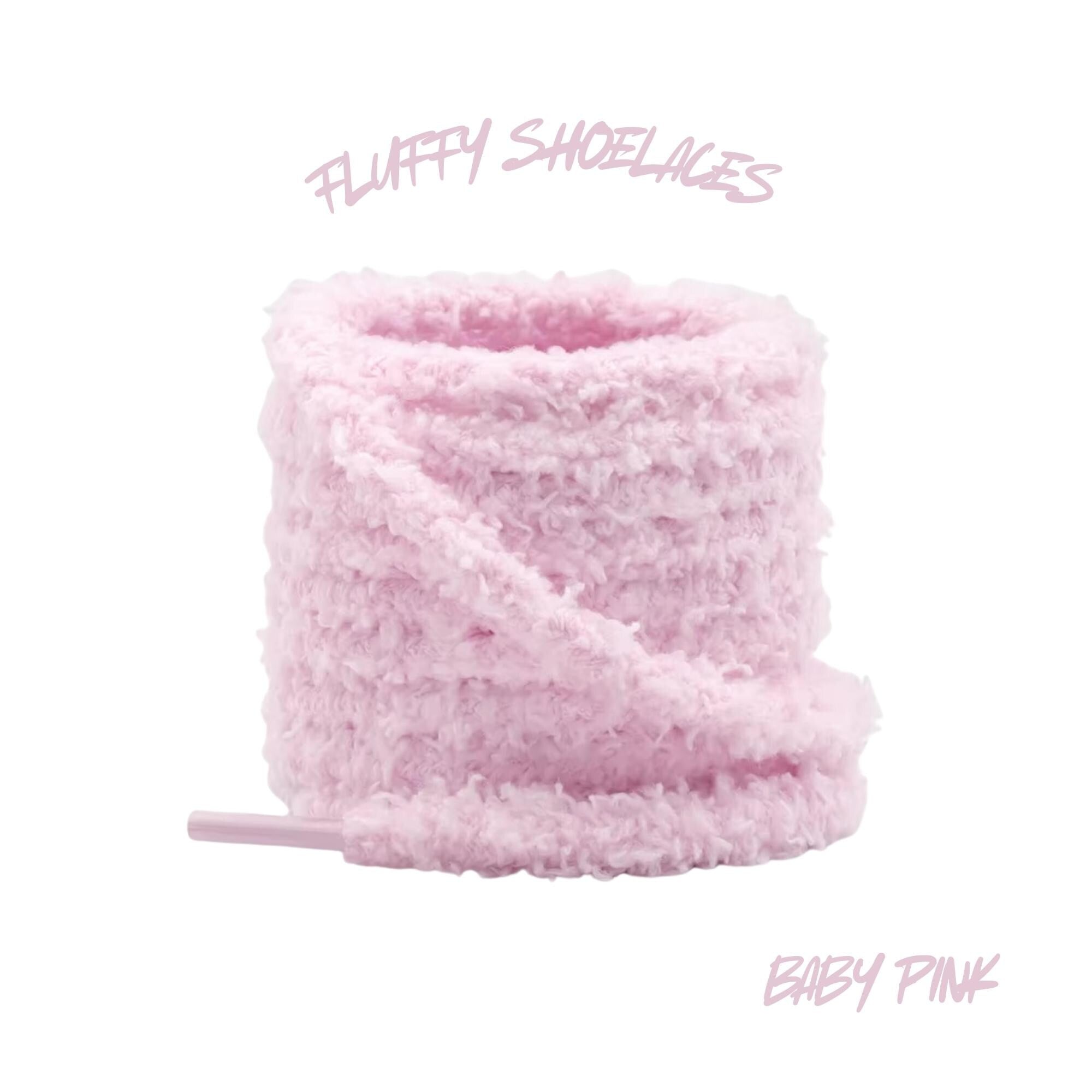 Fluffy Flat 18mm Chunky Cute 55 Inch Shoelaces Baby Pink Grey Moss Lavender Mint Ships from USA