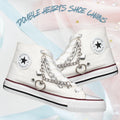 Double Hearts Shoe Chains 2025 Charms For Shoes Ships from USA