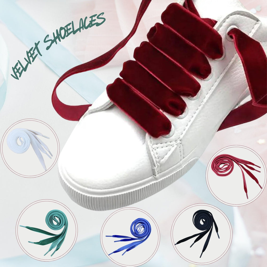 Velvet Flat 10mm 55" Shoelaces Designer Event Laces Ships from USA