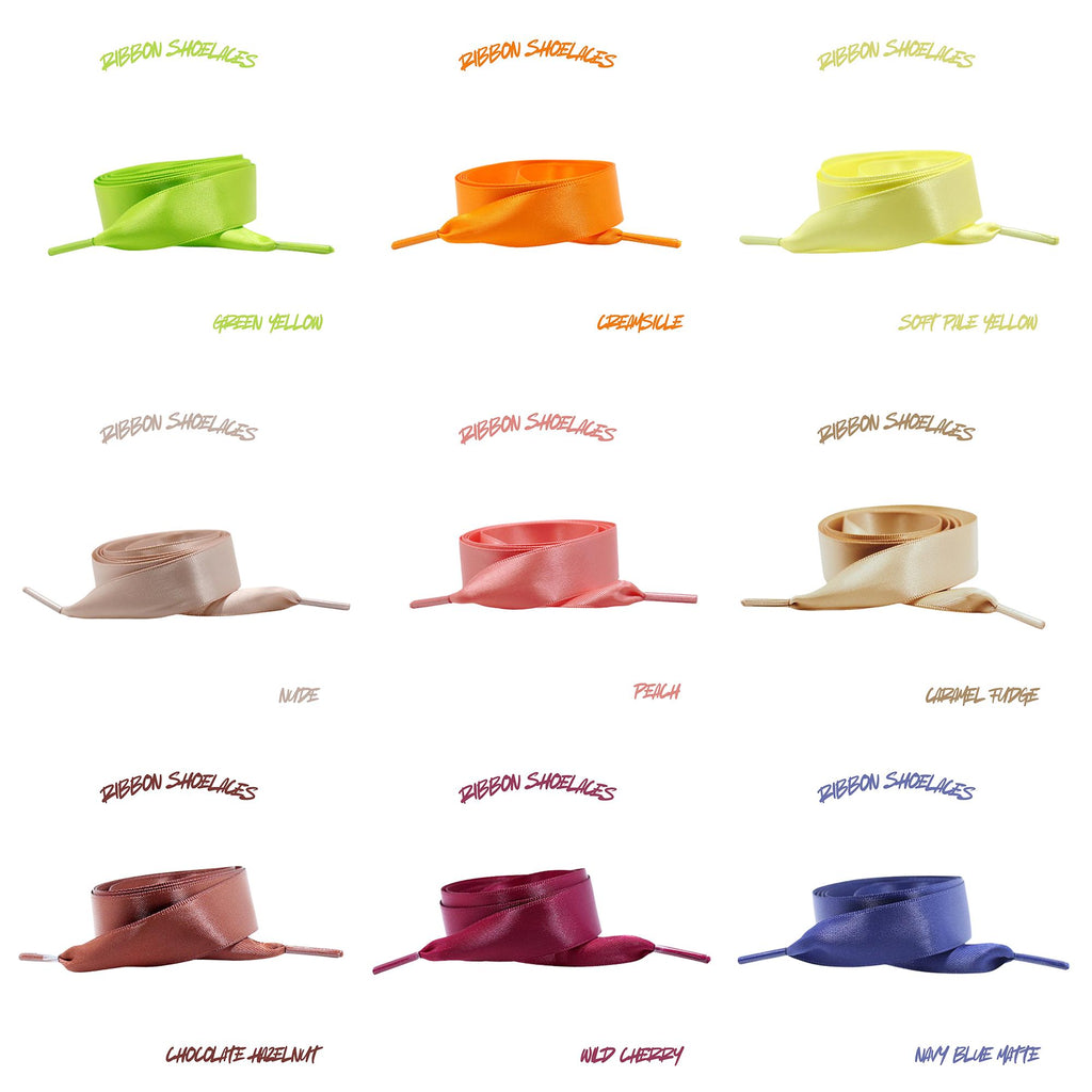 Flat Ribbon 20mm Wide Satin Shoelaces New 2025 Vibrant Gorgeous Laces Ships from USA