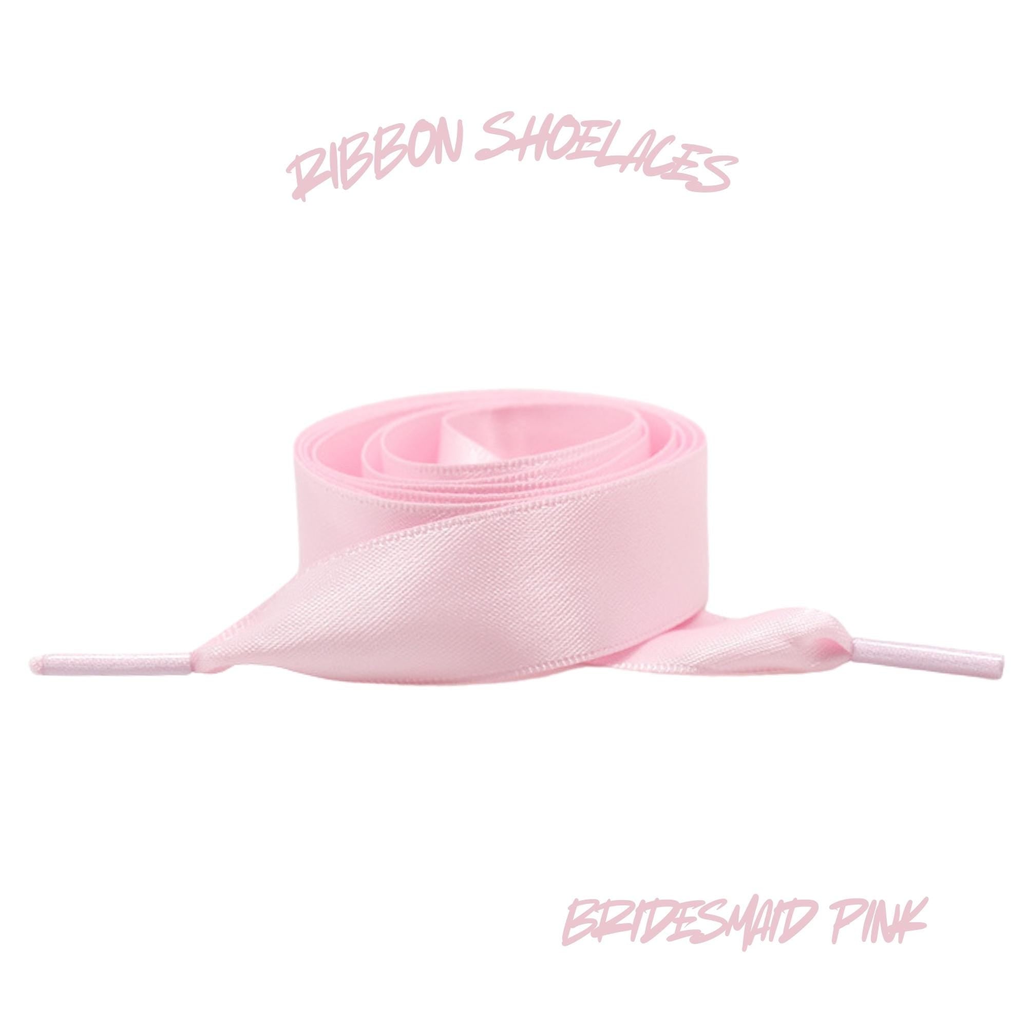 Bridesmaid Pink Flat Ribbon 20mm Wide Satin Shoelaces New 2025 Vibrant Gorgeous Laces Ships from USA