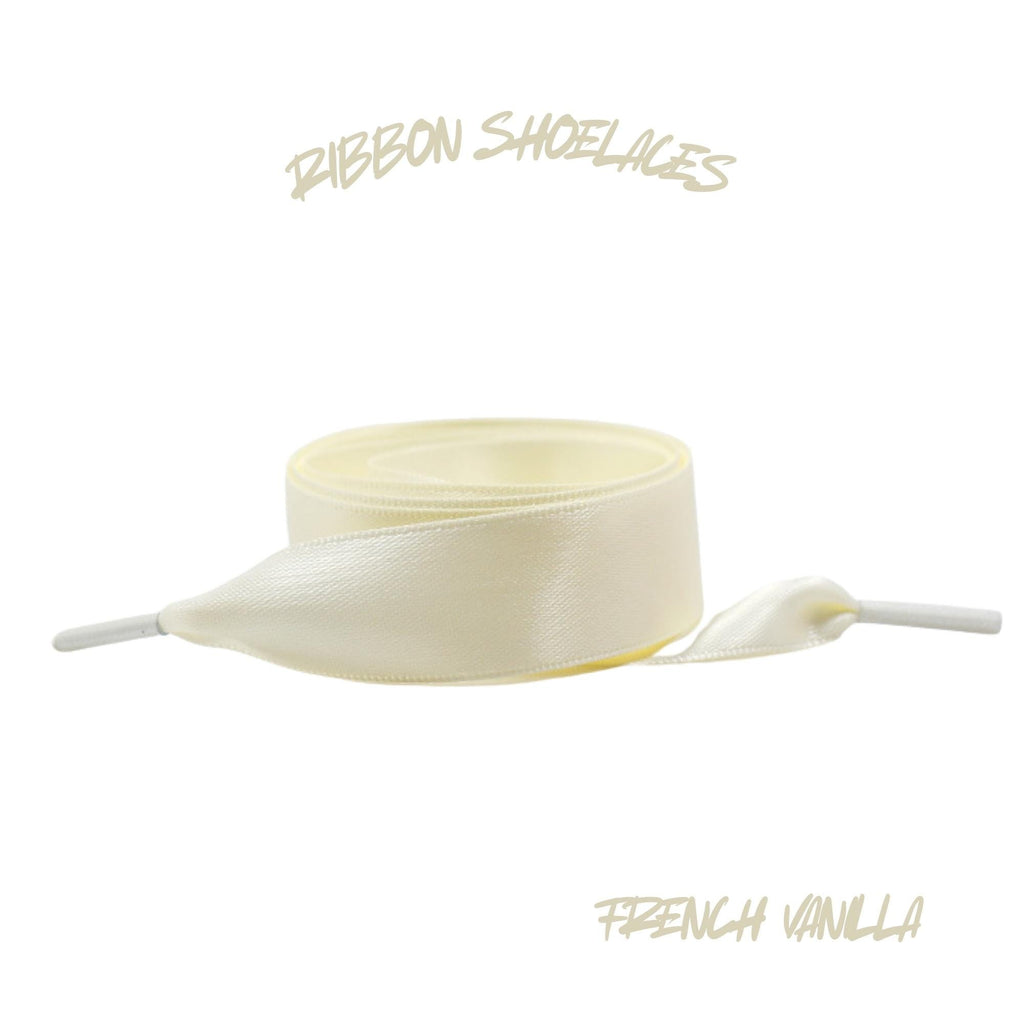French Vanilla Flat Ribbon 20mm Wide Satin Shoelaces New 2025 Vibrant Gorgeous Laces Ships from USA