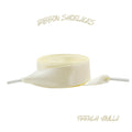French Vanilla Flat Ribbon 20mm Wide Satin Shoelaces New 2025 Vibrant Gorgeous Laces Ships from USA