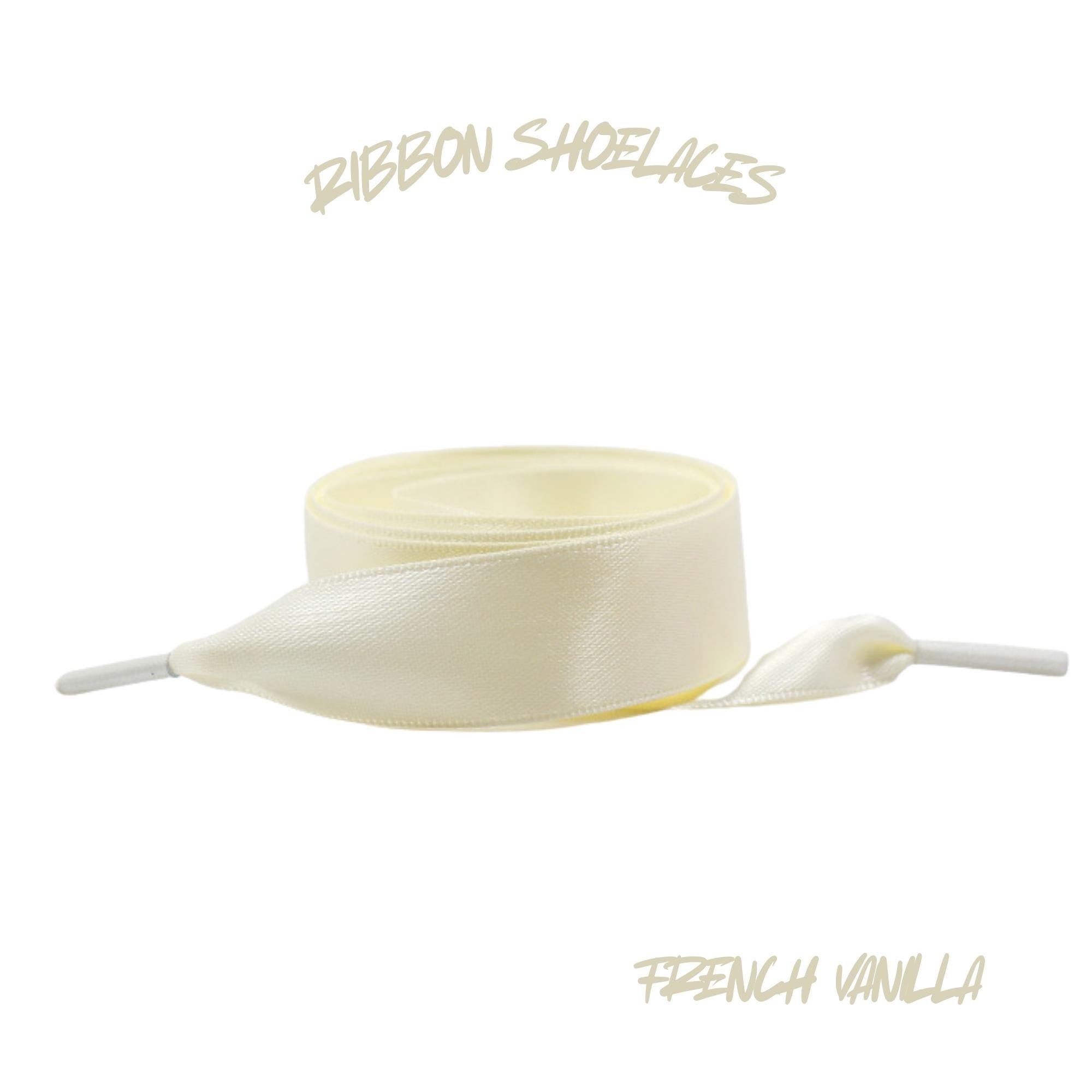 French Vanilla Flat Ribbon 20mm Wide Satin Shoelaces New 2025 Vibrant Gorgeous Laces Ships from USA