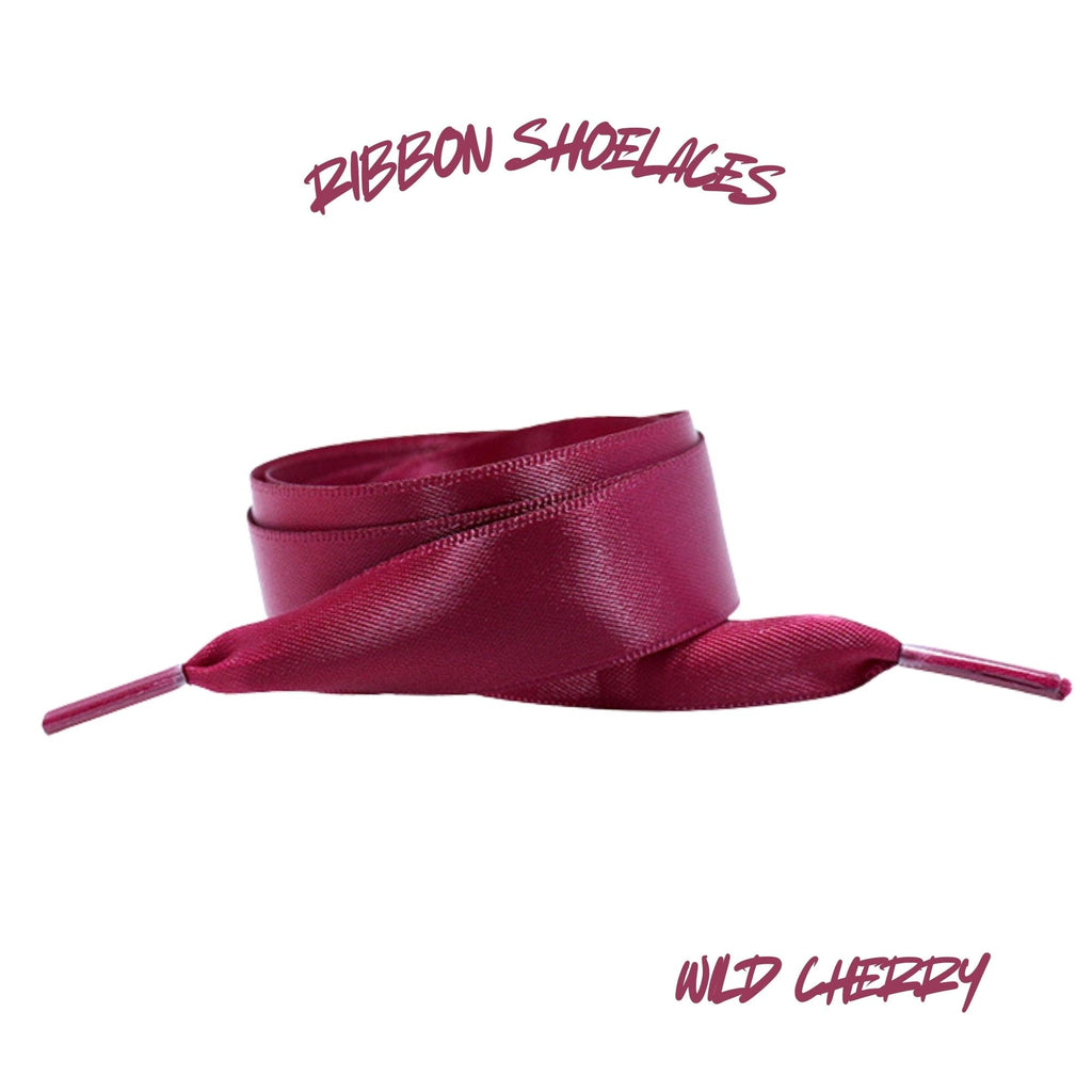 Wild Cherry Flat Ribbon 20mm Wide Satin Shoelaces New 2025 Vibrant Gorgeous Laces Ships from USA