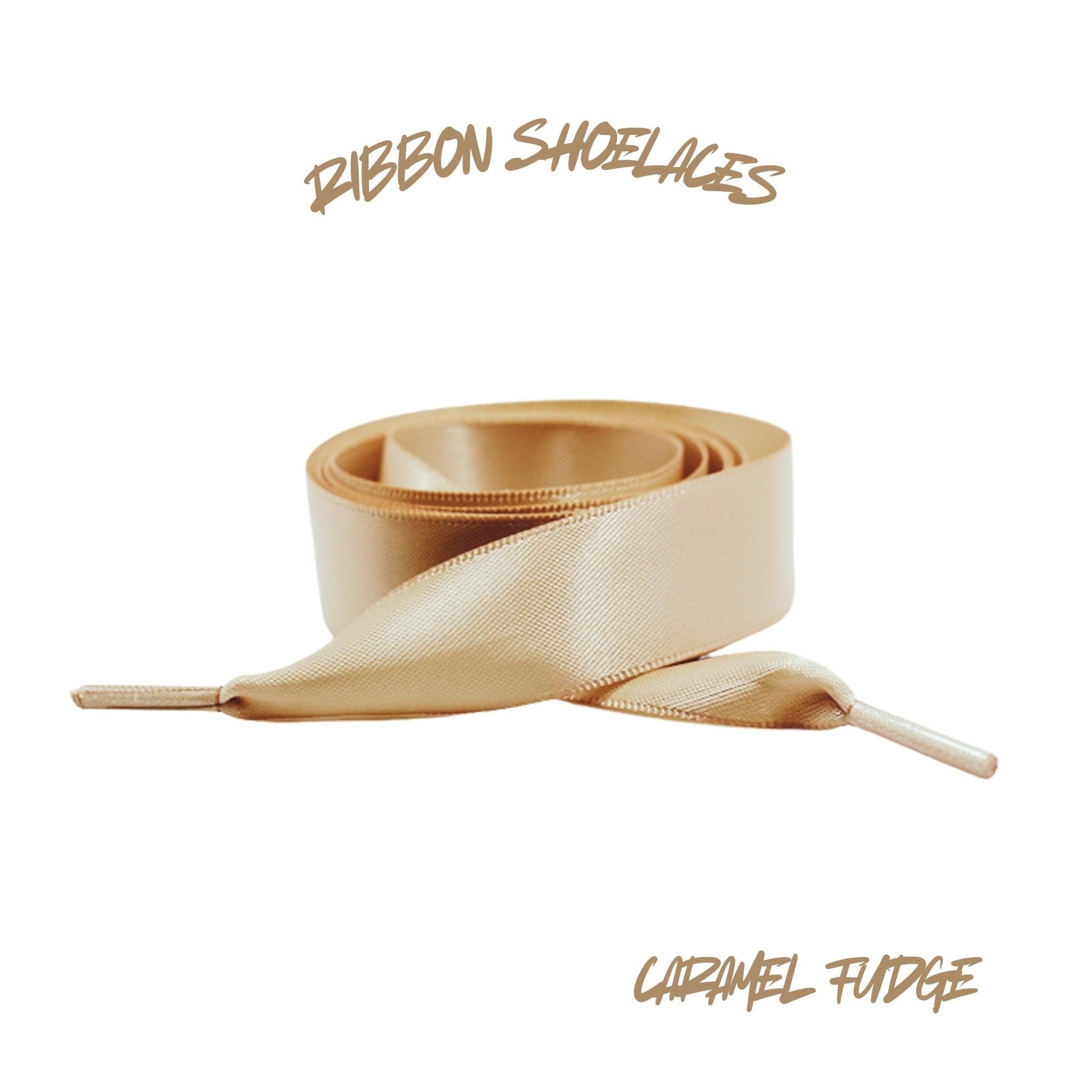 Caramel Fudge Flat Ribbon 20mm Wide Satin Shoelaces New 2025 Vibrant Gorgeous Laces Ships from USA