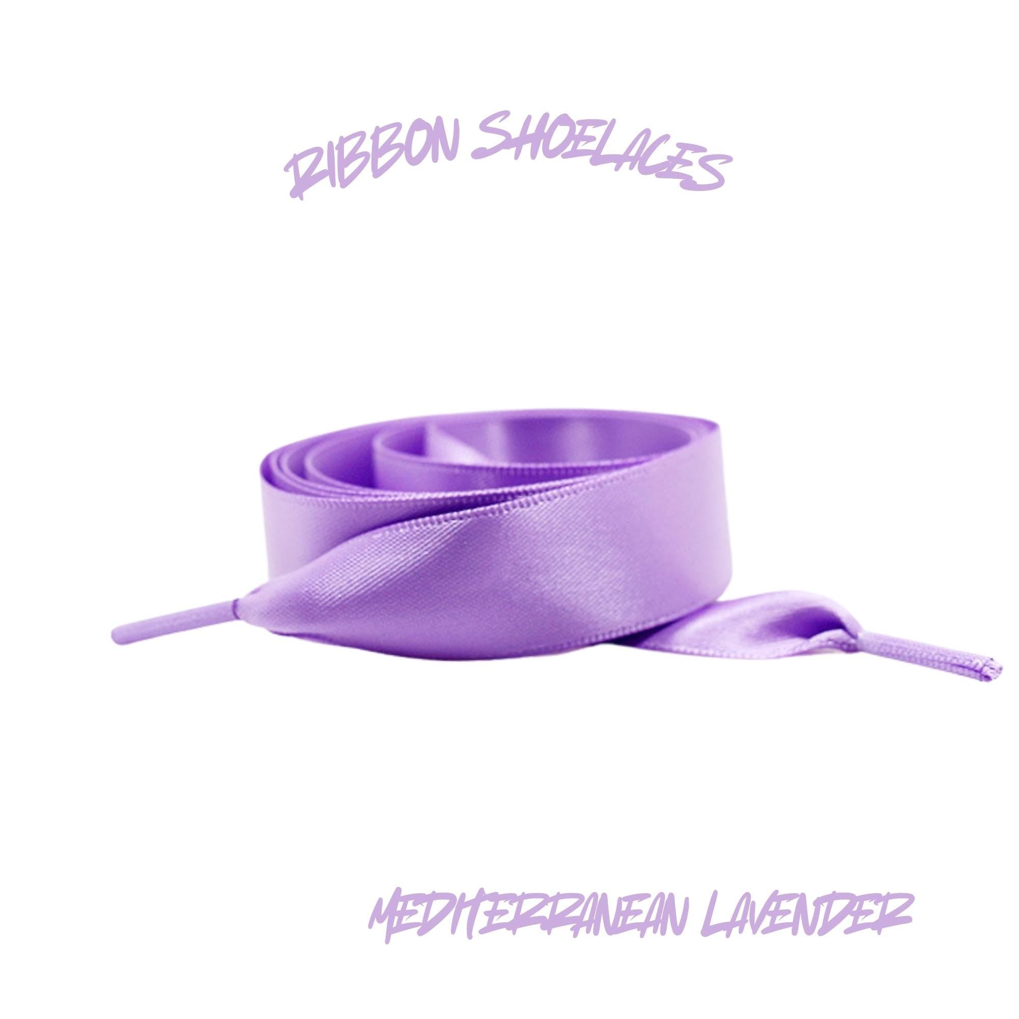 Mediterranean Lavender Flat Ribbon 20mm Wide Satin Shoelaces New 2025 Vibrant Gorgeous Laces Ships from USA