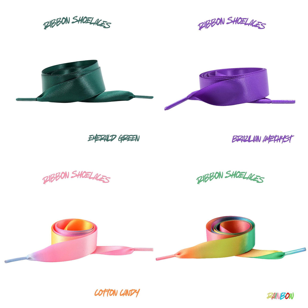 Flat Ribbon 20mm Wide Satin Shoelaces New 2025 Vibrant Gorgeous Laces Ships from USA